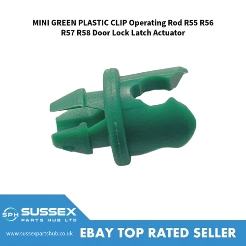 Mini green plastic clip - green,
