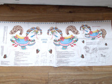 VTG Cranston Print Works Screen Print Carousel Horse Applique Soft Sculpture Kit
