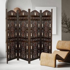 4 Panel Carved Room Divider