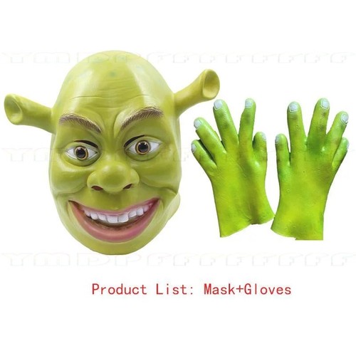 Green shrek mask halloween - shrek,