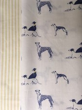 Emily Bond Long Dog & Stripe bundle 2 * 50cm x 60cm Wide Lightweight Cotton New