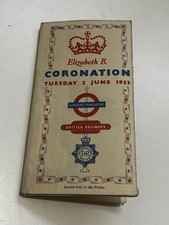 1953 Queen Elizabeth II Coronation Transport Route Map London VERY RARE