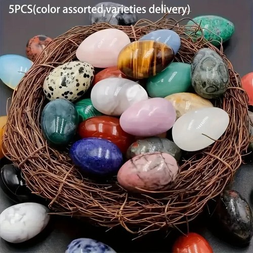 10x egg shape - natural, stones