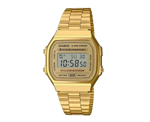 Casio gold a168 unisex digital - gold, a168-unisex