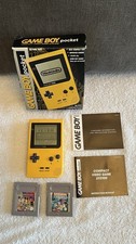 Nintendo Game Boy Pocket Yellow Boxed, Manuals & 2 x Games - Trusted - Rare!