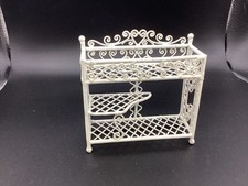 Dollhouse Miniature Shelf Bookcase or Plant Shelf White Metal 1:12