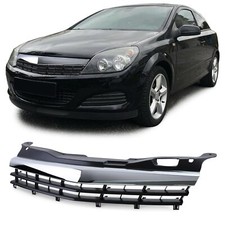 DEBADGED BLACK & CHROME GRILL FOR VAUXHALL ASTRA H GTC 3 DOOR + TWIN TOP