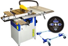 Charnwood W629P 10” Table Saw with Wheel Kit and Low Noise Blade