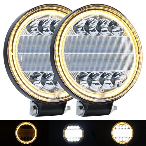 Pair amber drl spot - amber-,