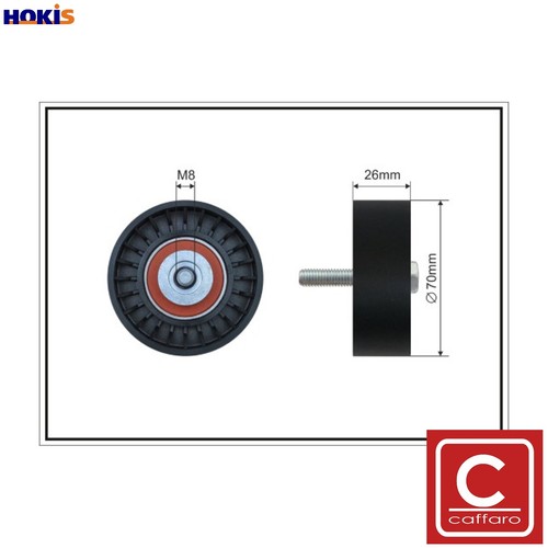 Deflectionguide pulley vribbed - deflectionguide,