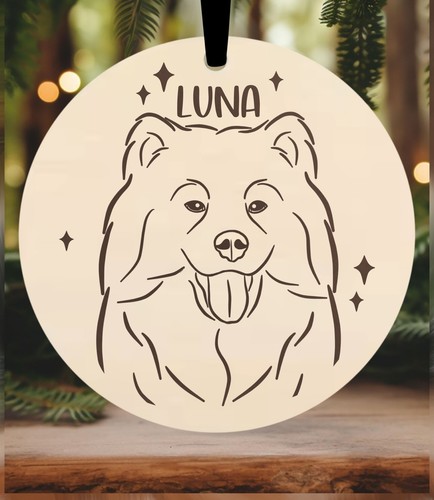 Samoyed christmas bauble - samoyed,