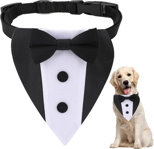 Dog tuxedo wedding bandana - dog,