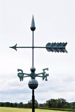 Large Arrow Verdigris Powder coated Finish Weathervane