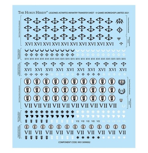 Astartes transfer sheet - astartes,