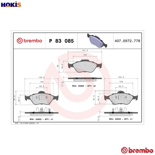 Brake pad set disc - pad,