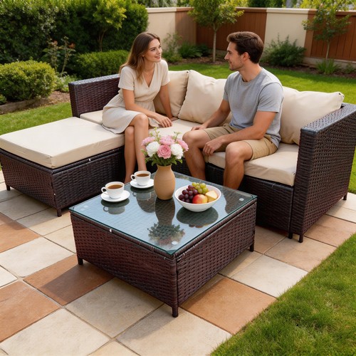 Rattan garden corner - corner, sofa