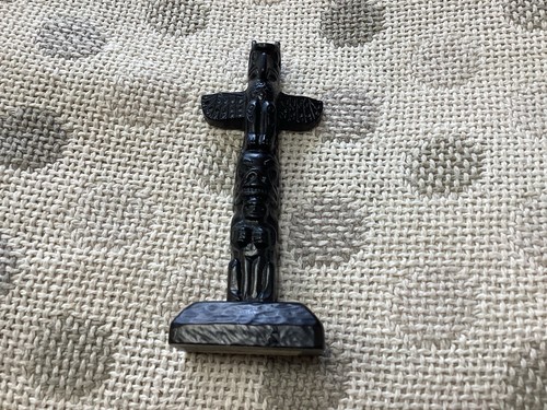 Canadian boma resin totem pole - canadian,