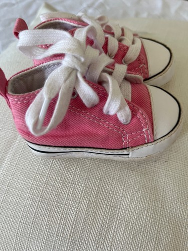 Pink converse high tops - pink, baby