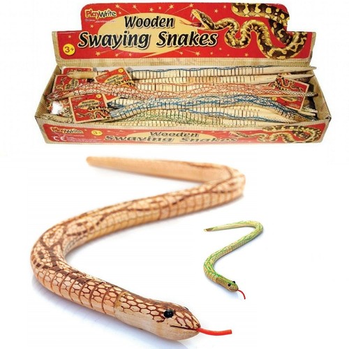 Wooden snake swaying bendy - snake,