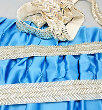 4 Row Silver Bugle Beaded