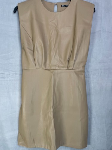 Zara faux leather - dress, m