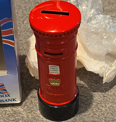 Red post box money - box,