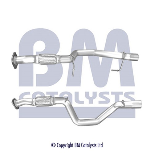 Front exhaust pipe fitting - front,