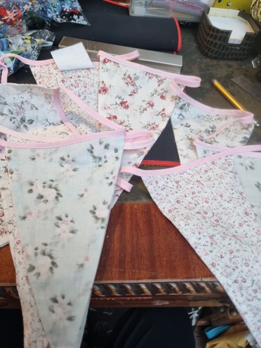 Handmade fabric bunting - handmade,