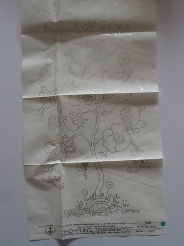 Vintage embroidery transfer