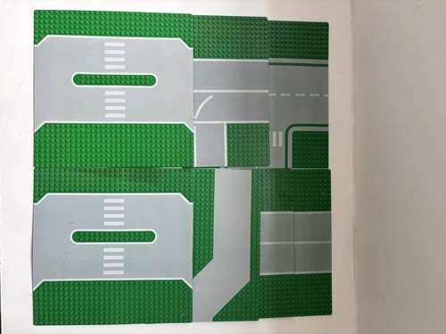 Lego green road baseplates - road,