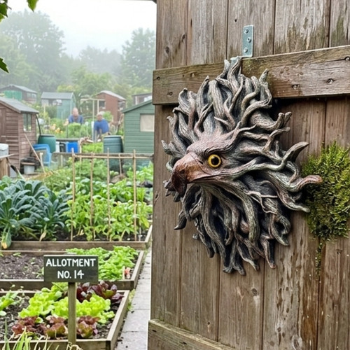 Mystical eagle tree - tree, wall