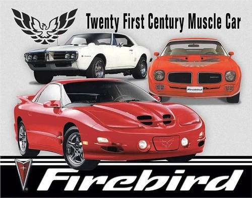 Pontiac firebird tin sign - tin,