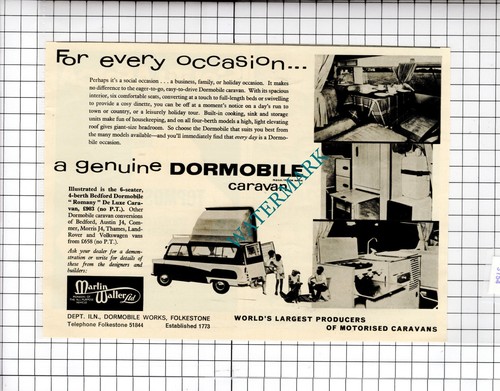 Dormobile caravan advert - caravan,
