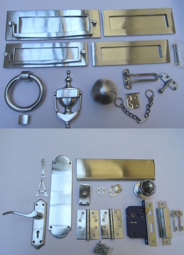 Satin chrome door furniture - chrome, -door