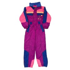 Vintage Diadora Ski Suit One Piece 90s Retro Winter Multicoloured Kids Large