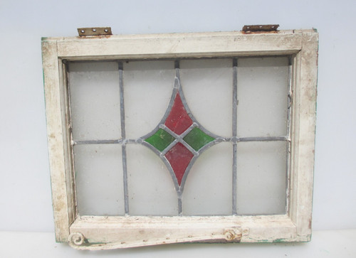 Antique stained glass window - stained,