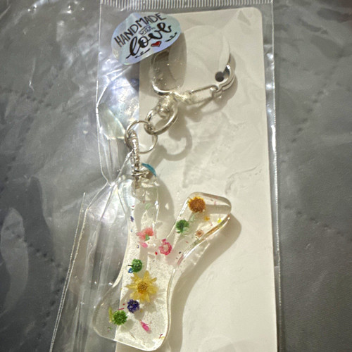 Handmade with love clear resin - with,