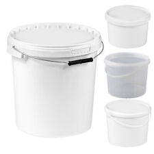 Plastic Buckets Tubs White