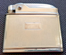 MOSDA STREAMLINE English Made petrol & flint cigarette lighter - chrome - works.