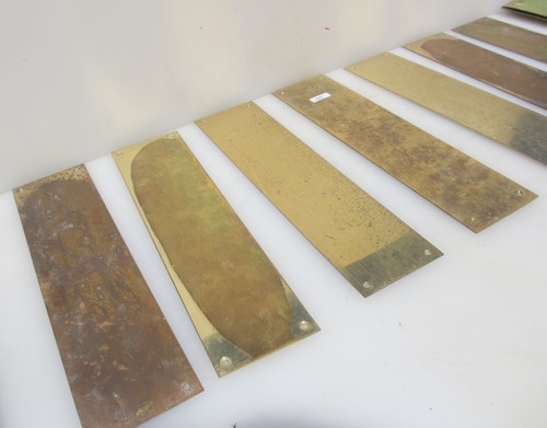 Vintage brass finger plate - brass,