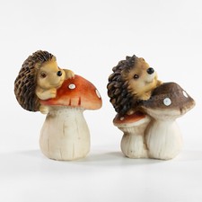 Set of 2 Toadstool Hedgehogs