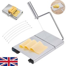 Cheese Slicer Stainless Steel Board Butter Cutter With 6 Wires Cutting Handle UK
