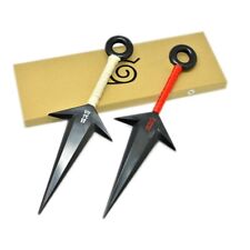 UK Seller 2PCS Japan Anime Naruto Cosplay Kunai Replica Weapons Toy Red&White