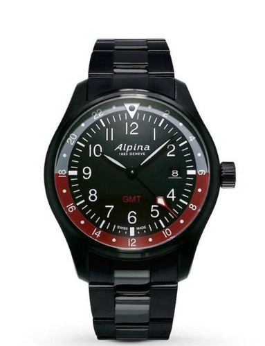Alpina black red gmt - red, men's