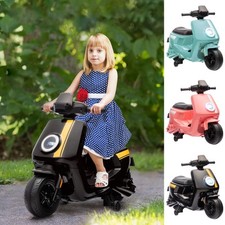 6V Kids Electric Motorbike w/ Training Wheels, for Ages 18-36 Months