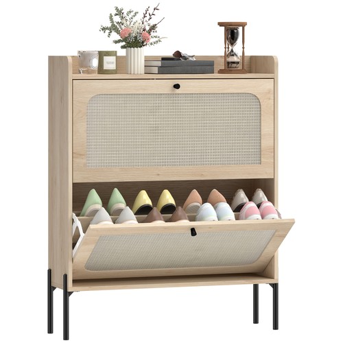 Homcom narrow shoe cabinet - shoe,