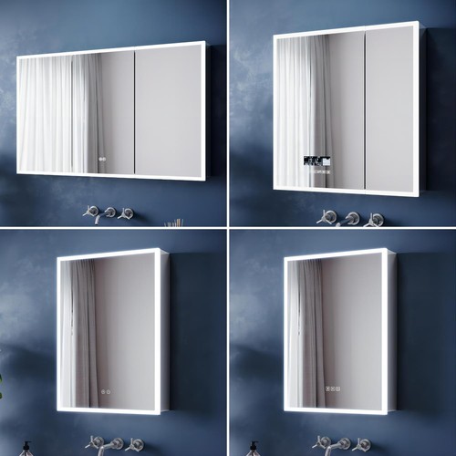 Led bathroom mirror cabinet - bathroom,