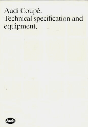 Audi coupe specifications - specifications, 1985