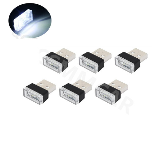 6pcs usb led car interior - usb,