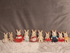 joblot 10 vintage SYLVANIAN FAMILIES RABBIT FIGURES calico critters FREE POSTAGE